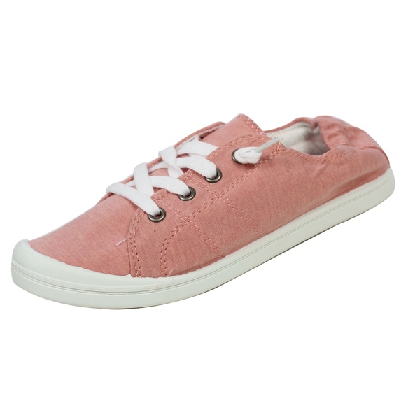 Size 6.5 Mauve Lace Up Stretchy Back Slip On - Picture 2 of 6